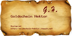 Goldschein Hektor névjegykártya